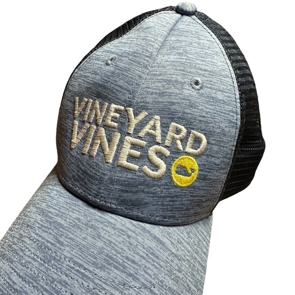 Vineyard Vines Heather Blue Baseball Cap Trucker Hat - Picture 4 of 10